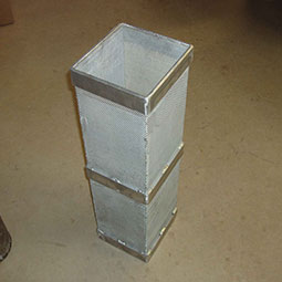 Perforated Rectangular Container with Reinforcement Bands